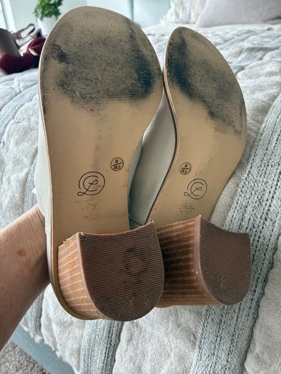 Chinese Laundry White Peep-Toe Block Heel Booties - Picture 3 of 5